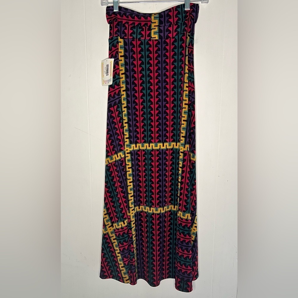 NWT LulaRoe Multicolored Geometric Maxi Shirt L16 51225
